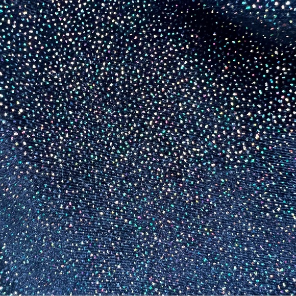 FASHIONKILLA Square Neck Crop Top & Flare Pant Two Piece in Black w/ Glitter - Picture 7 of 16